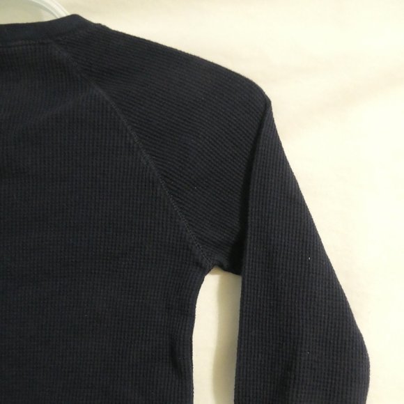 OLD NAVY | medium 7/8 | Long Sleeve Navy Blue Waffle Knit Crew Neck Shirt | NWOT - Picture 12 of 15
